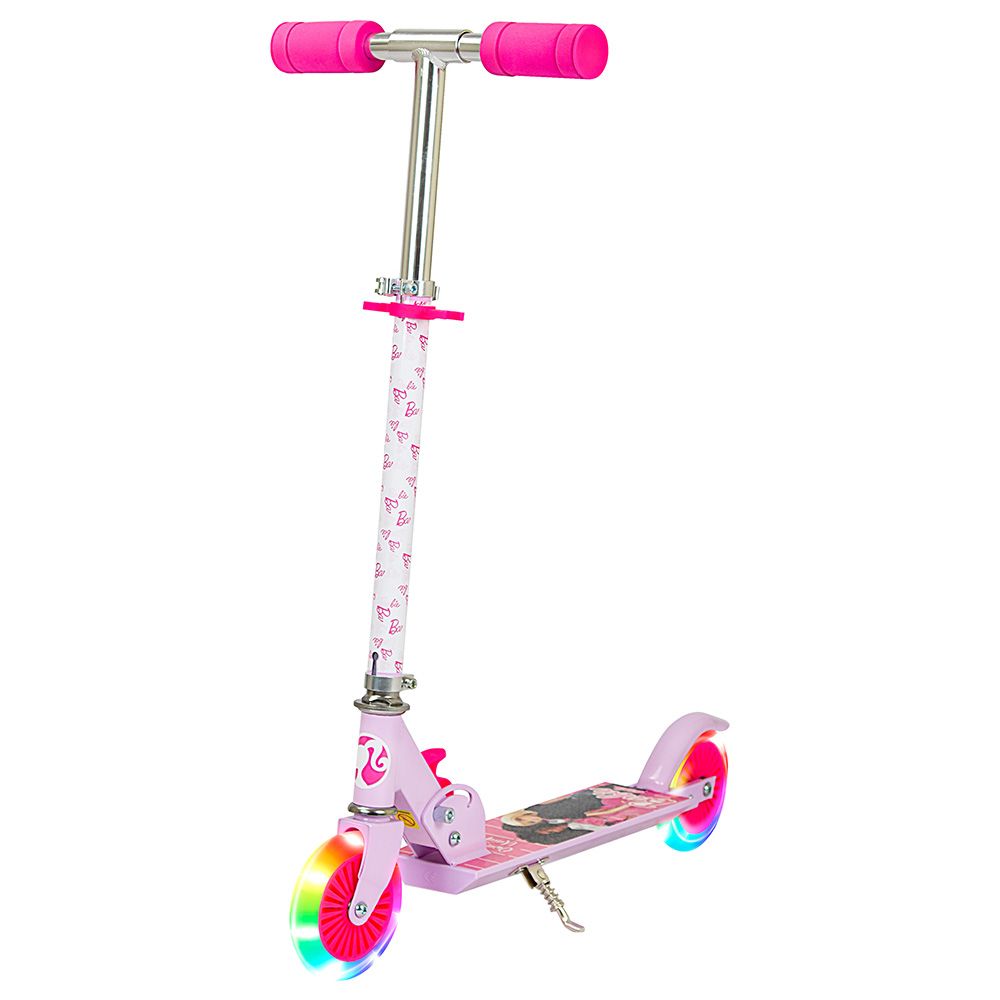 Spartan - Barbie 2 Wheel Scooter With LED Light - Pink