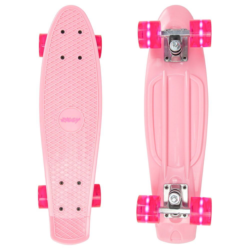 Ziggy - Skateboard Mini Cruiser W/ LED Wheels 22" - Pink