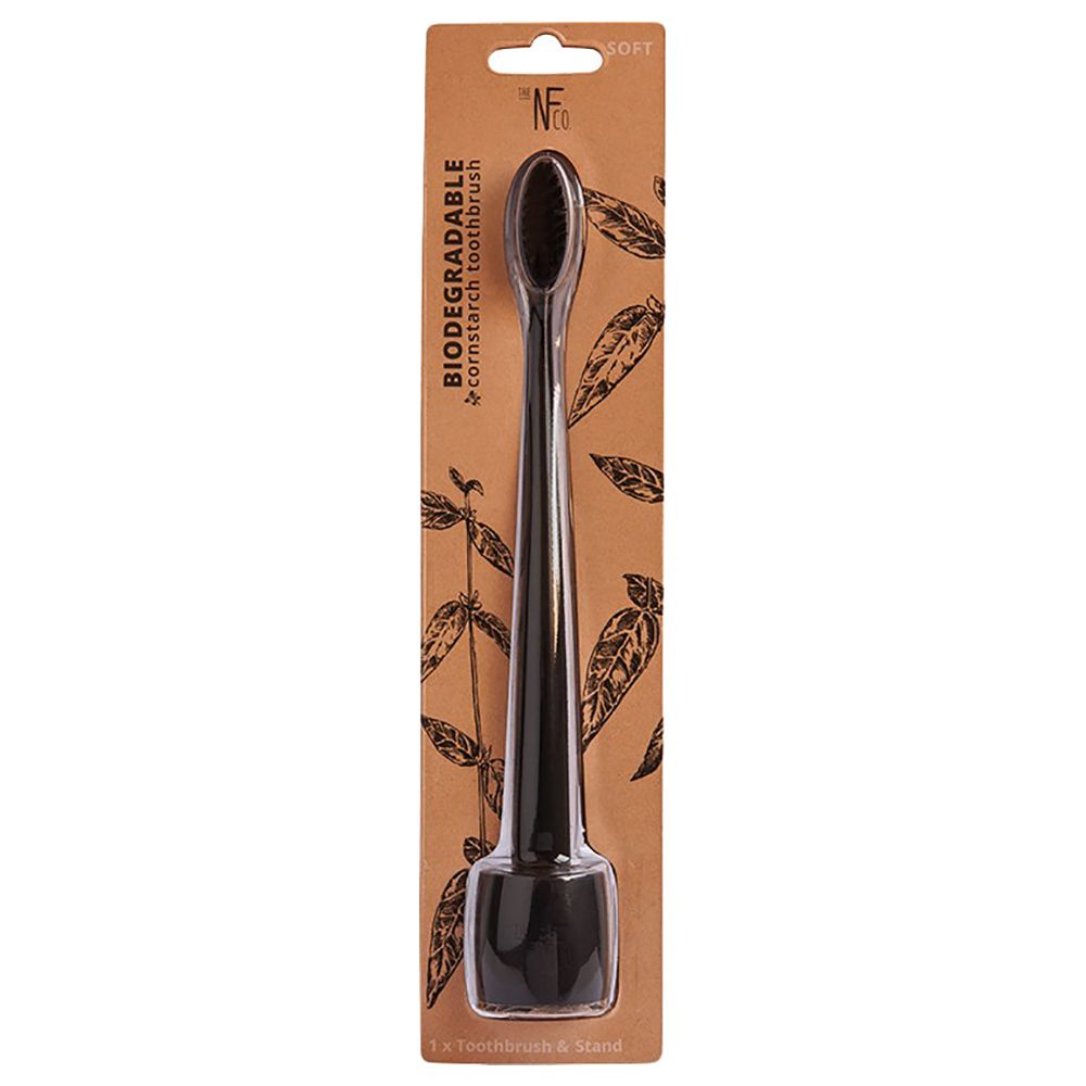 Nfco Bio Toothbrush Pirate Black + Toothbrush Stand