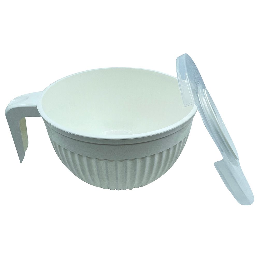 Excellent Houseware - Mixing Bowl With Lid - White