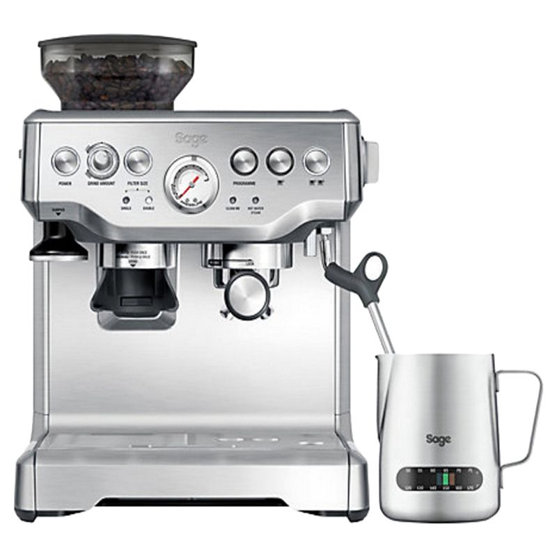 Sage - The Barista Express Coffee Machine W/ Milk Jug - Brushed Stainless Steel