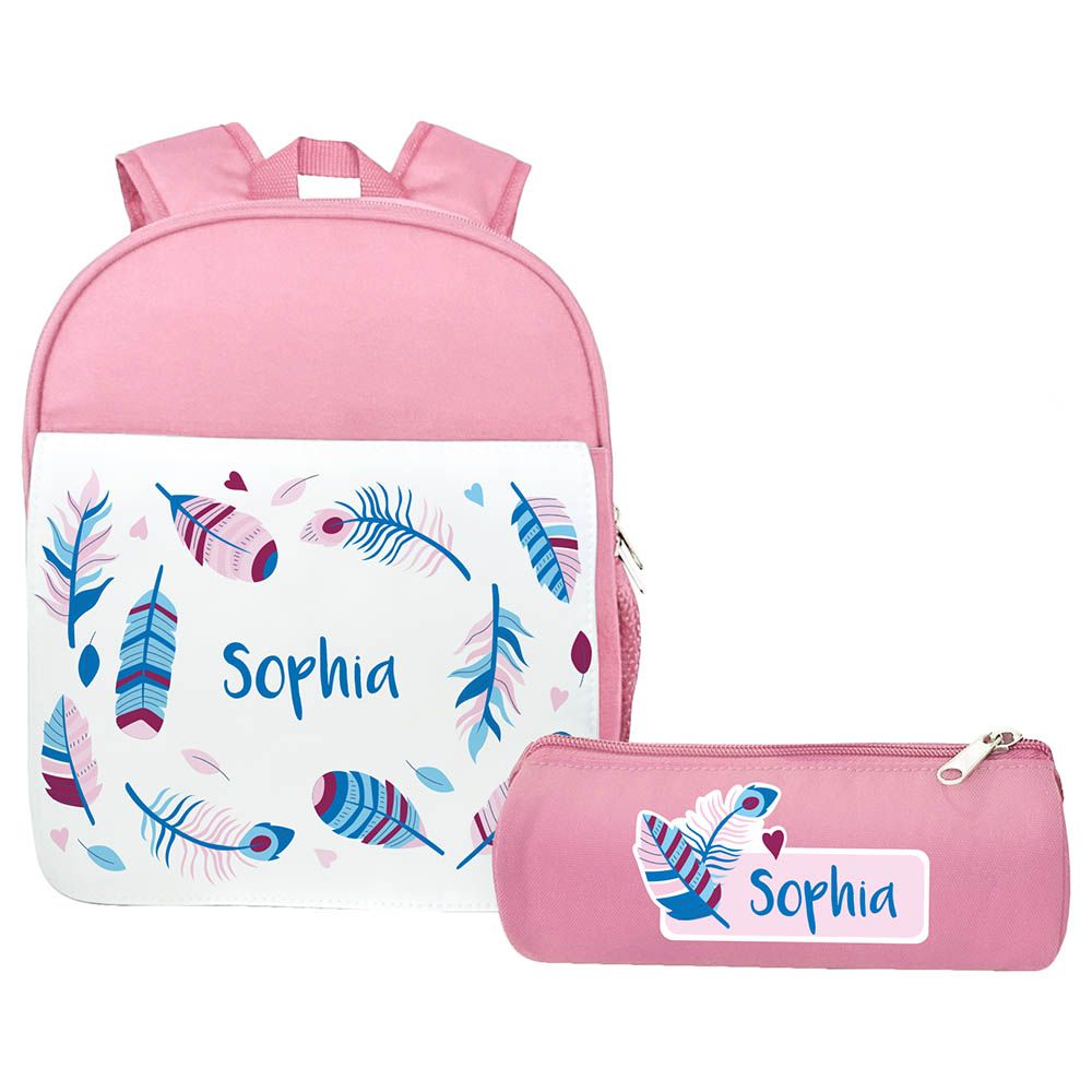 Essmak - Dream Catcher Backpack & Pencil Case - 12-Inch - Pink 