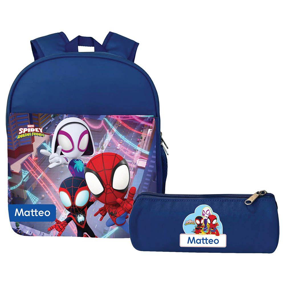 Essmak - Marvel Spidey Backpack & Pencil Case - 12-Inch - Blue