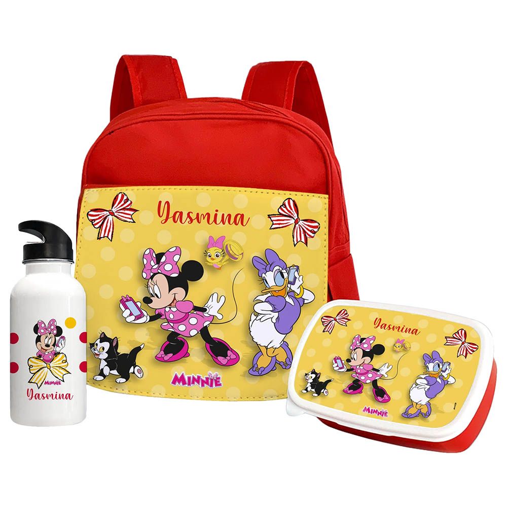 Essmak - Disney Minnie 1 Backpack Set 3pcs - Red - 12-Inch