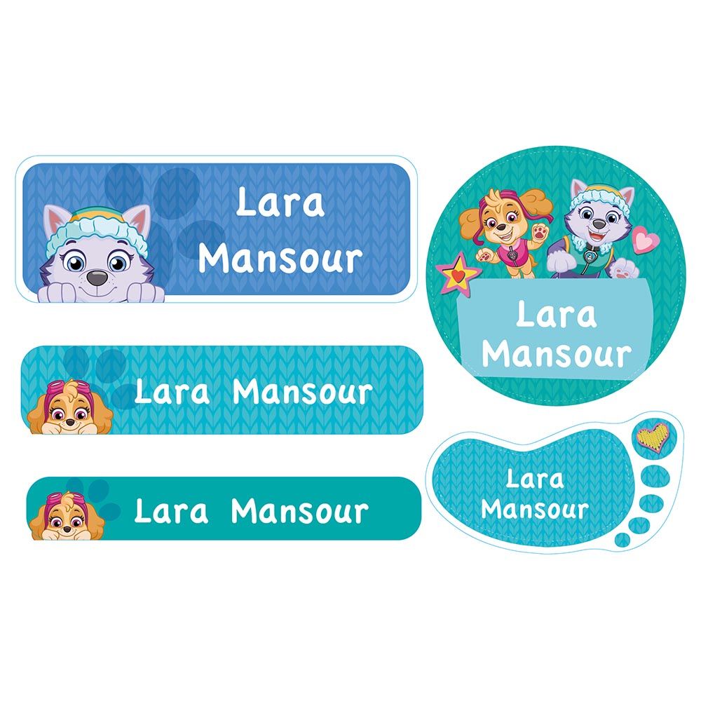 Essmak - Paw Patrol Girls 1 School Labels - 5pcs