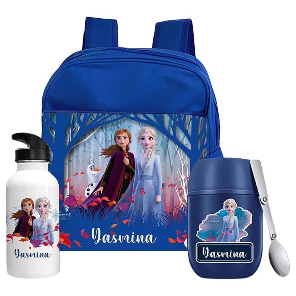 Essmak - 3pc Set Disney Frozen Thermos Pack 400ml - Blue - 12-Inch