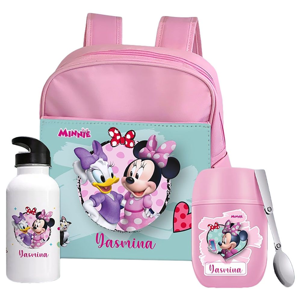 Essmak - 3pc Set Disney Minnie 2 Thermos Pack 400ml - Pink - 12-Inch