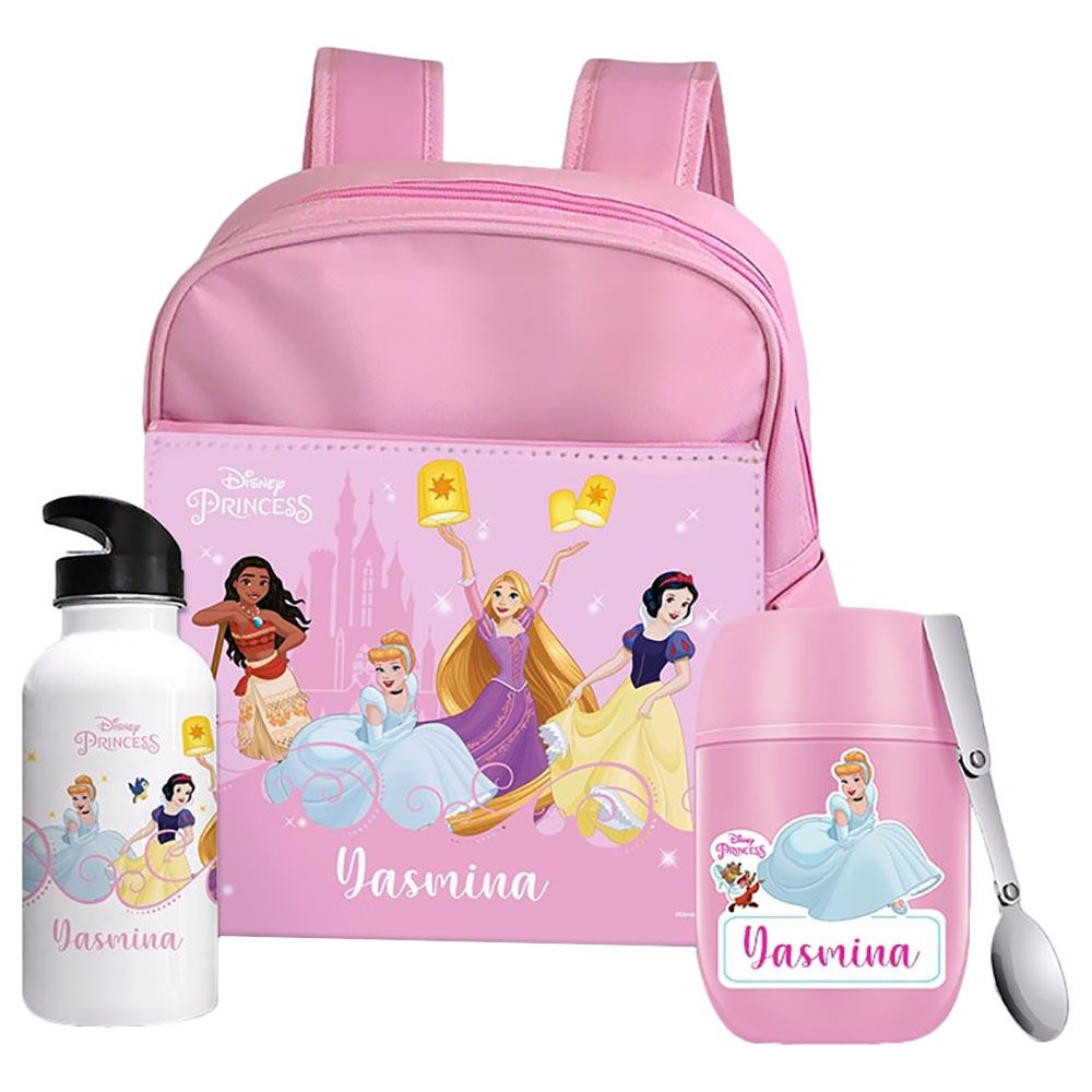 Essmak - 3pc Set Disney Princess 1 Thermos Pack 400ml - Pink - 12-Inch