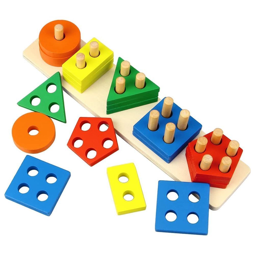 Essen - Montessori Shape Sorting Stacking Educational Toy 