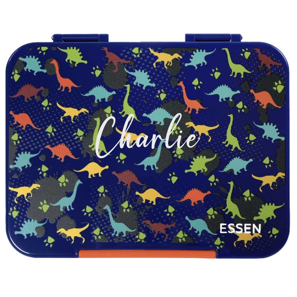 Essen - 4/6 Compartment Personalized Bento Lunch Box - Dinosaur