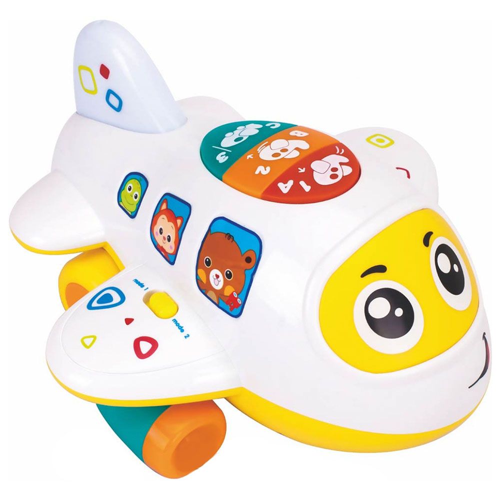 Hola - Bump 'n Go Learning Plane With Music - White