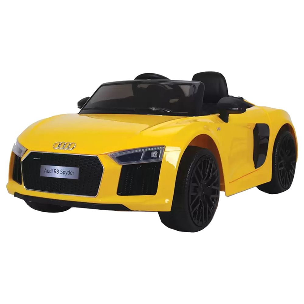 Audi - R8 Spyder Remote Control Kids Car - 12V - Yellow