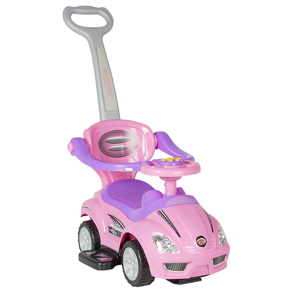 Factual Toys - 3-in-1 Pusher Mega Electric Car - Pink