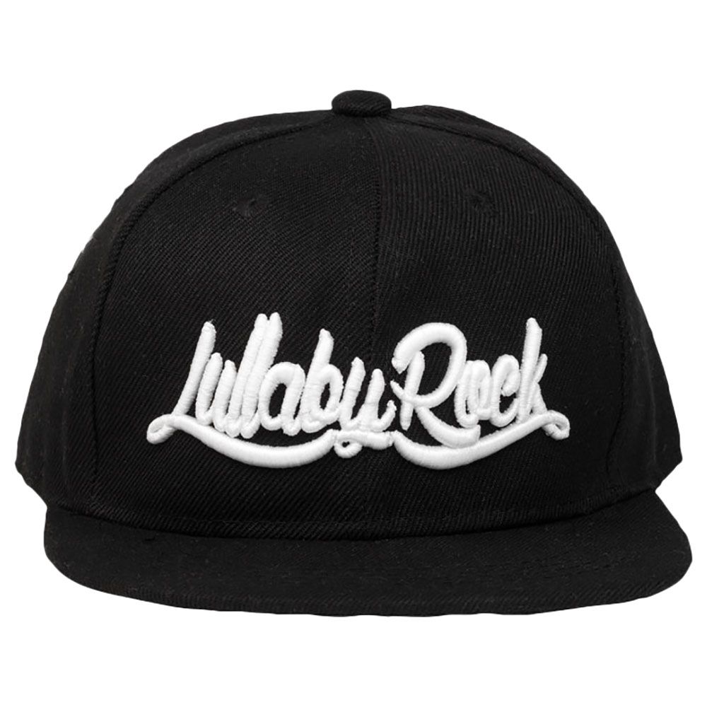 Lullaby Rock - White Text Kidrocker Cap - Black