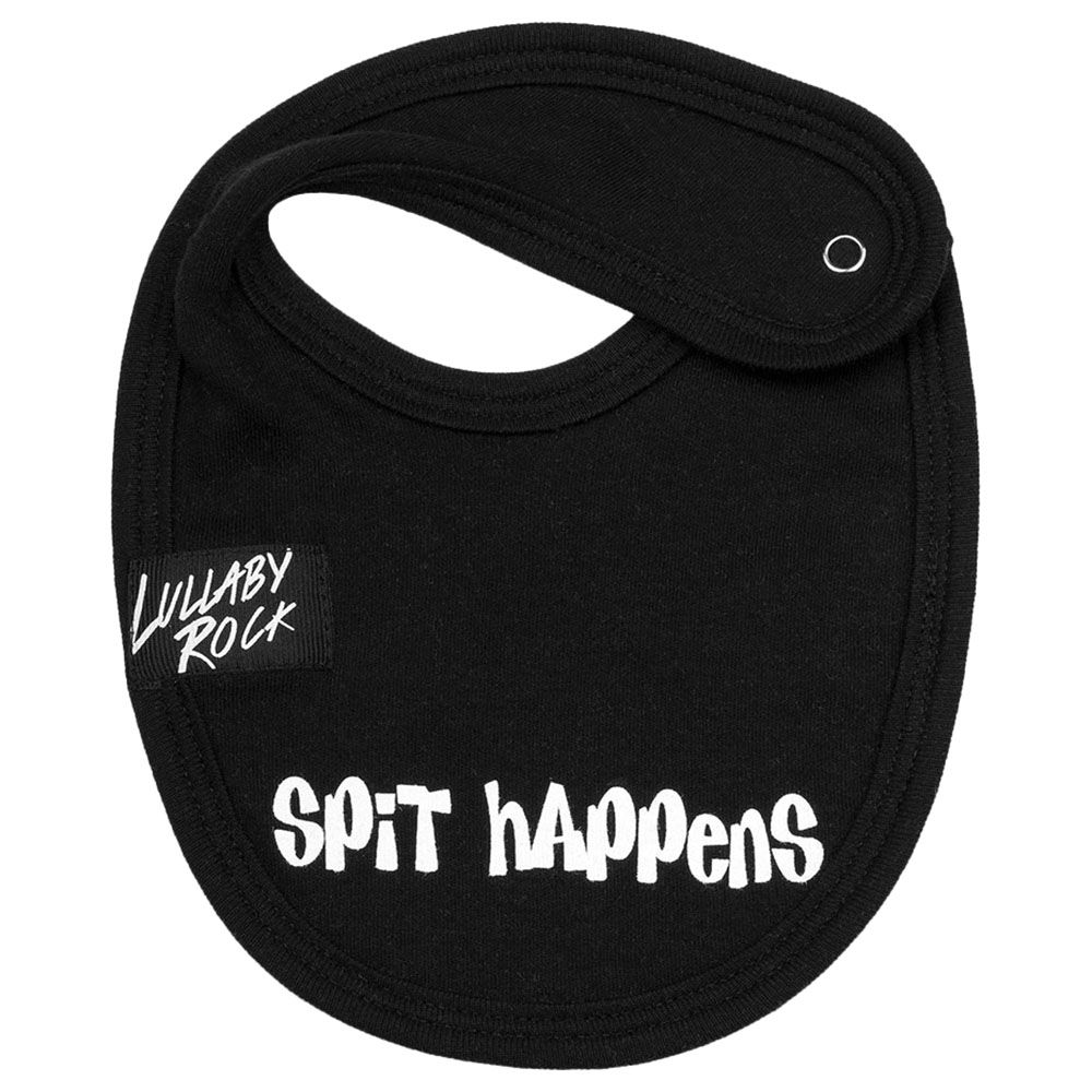 Lullaby Rock - Spit Happens Bib - Black