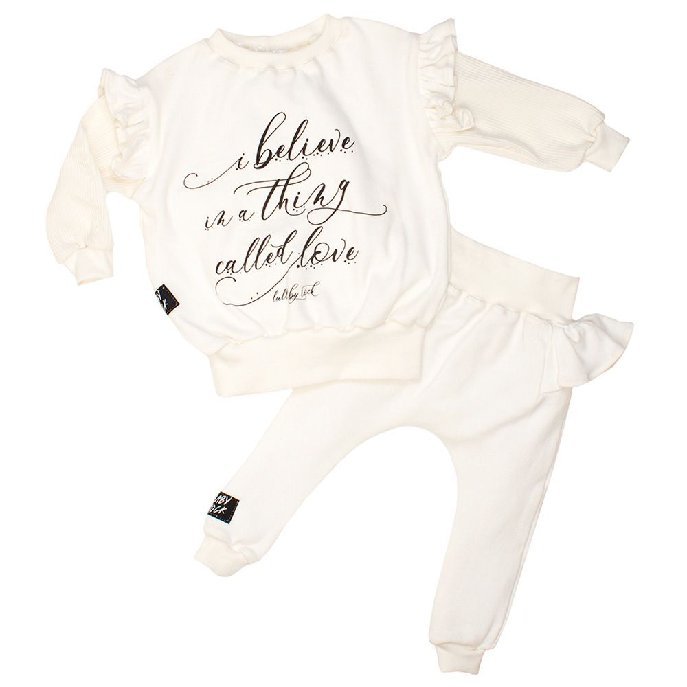 Lullaby Rock - Believe In Love Tracksuit - White