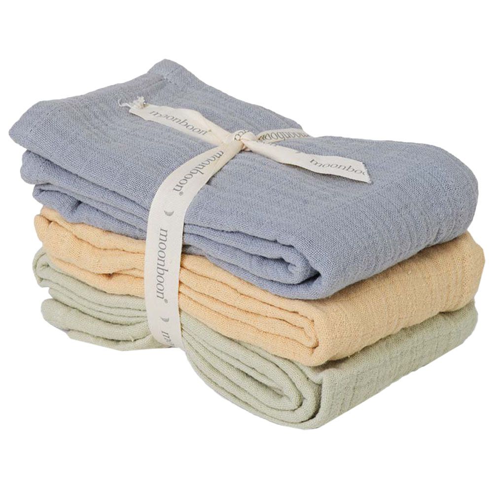 Moonboon - Organic Muslins 3pcs - Almond