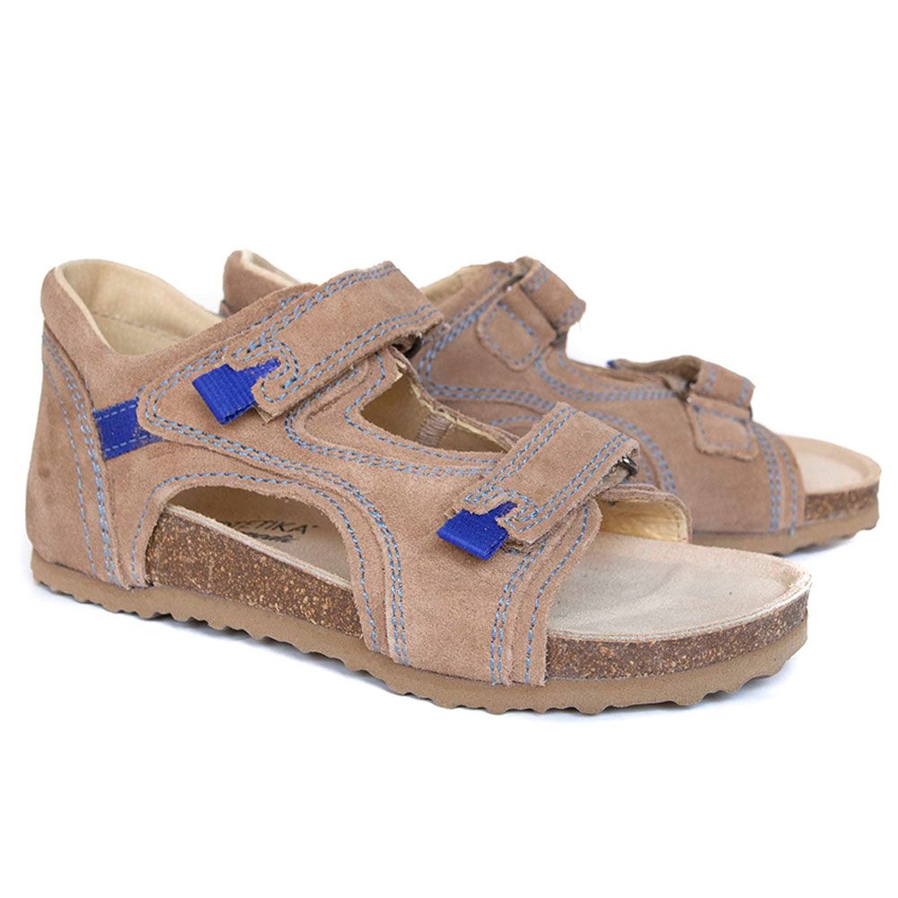 Protetika - Orthopedic Leather Sandals - Beige Blue