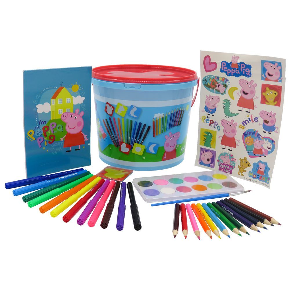 Peppa Pig - Art Set In Bucket 46pcs