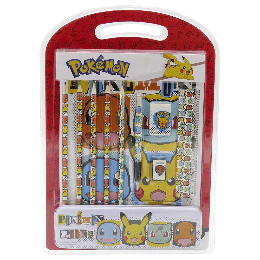 Pokemon - Stationery Set With Metal Pencil Case