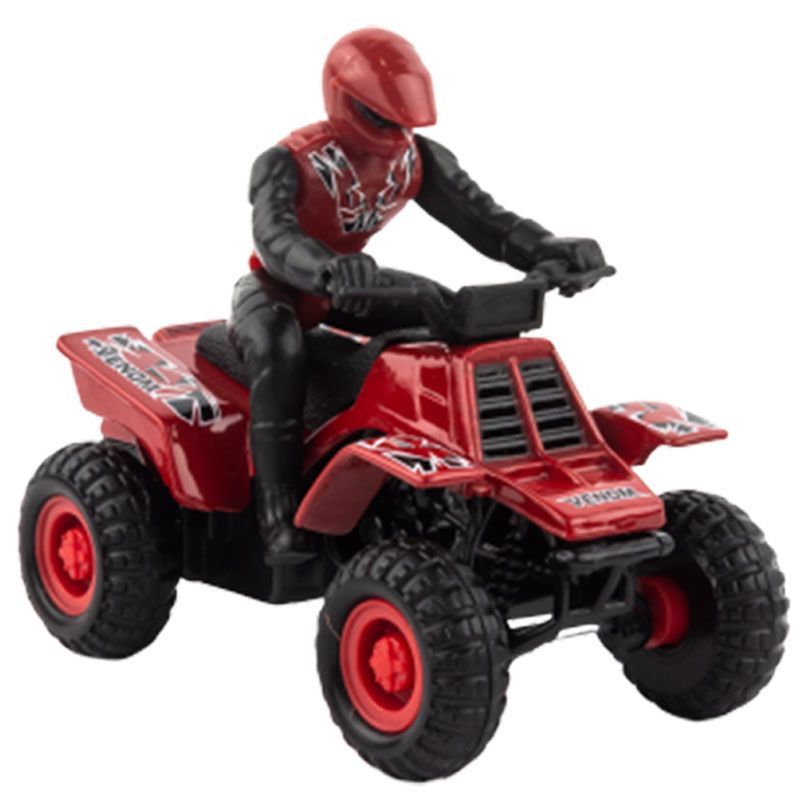 Maisto - 8cm Pullback Powered ATV - Black & Red