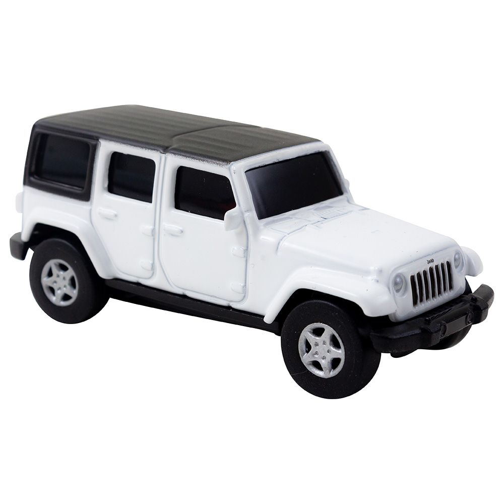 Maisto - Pullback Real Gears 2015 Jeep Wrangler - White