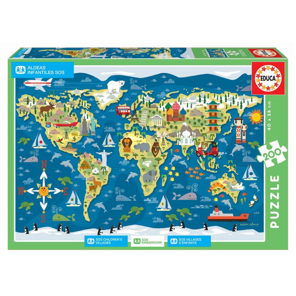 Educa Puzzles - 200 Sos Children'S Villages