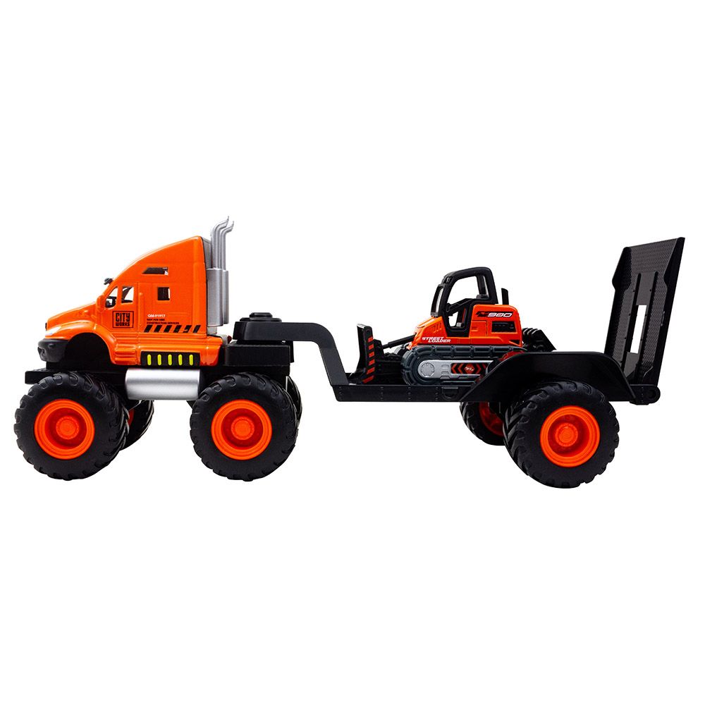 Maisto - Motorized Builder Quarry Haulers - Orange/Black