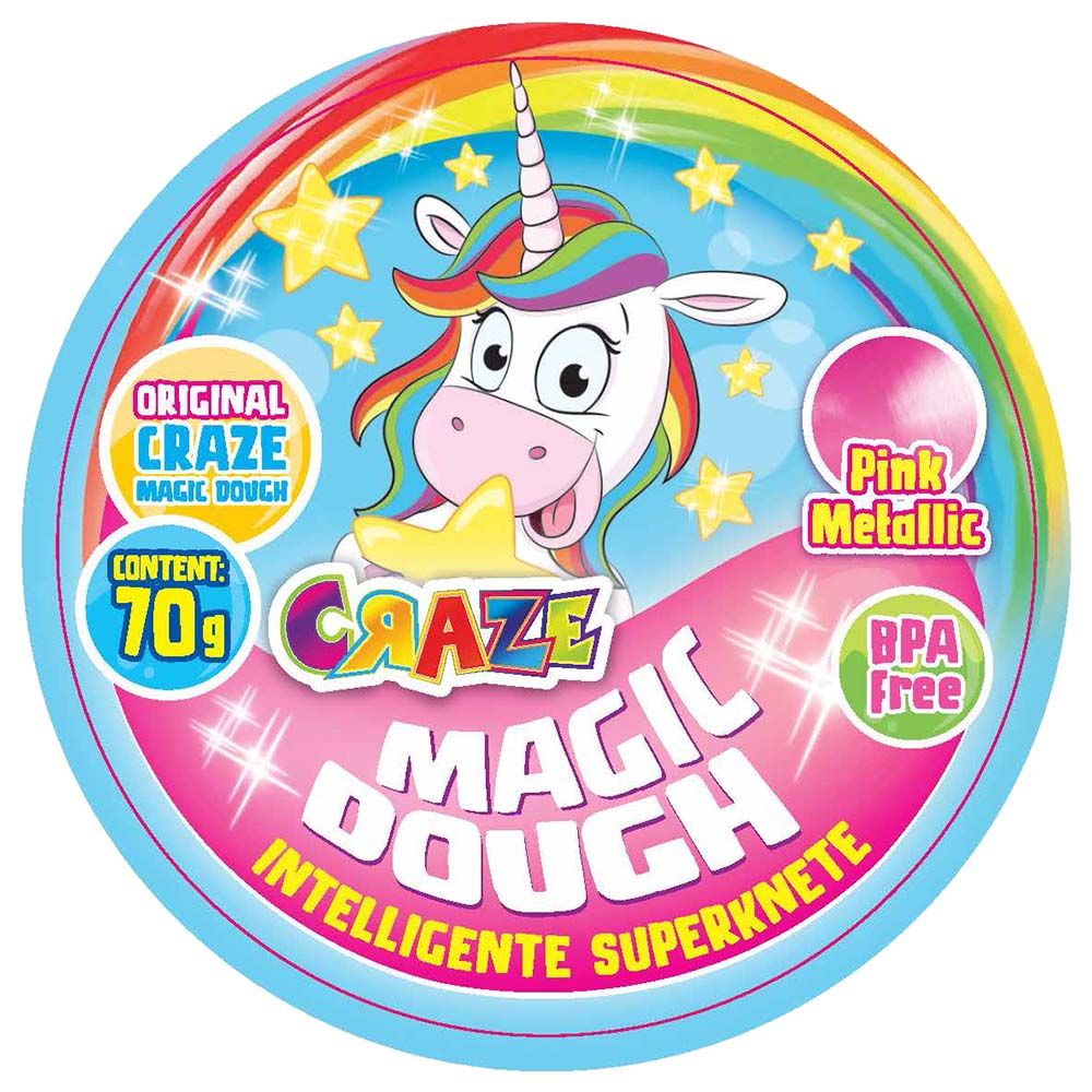 Craze Magic Dough - Expert Unicorn - Pink Metallic