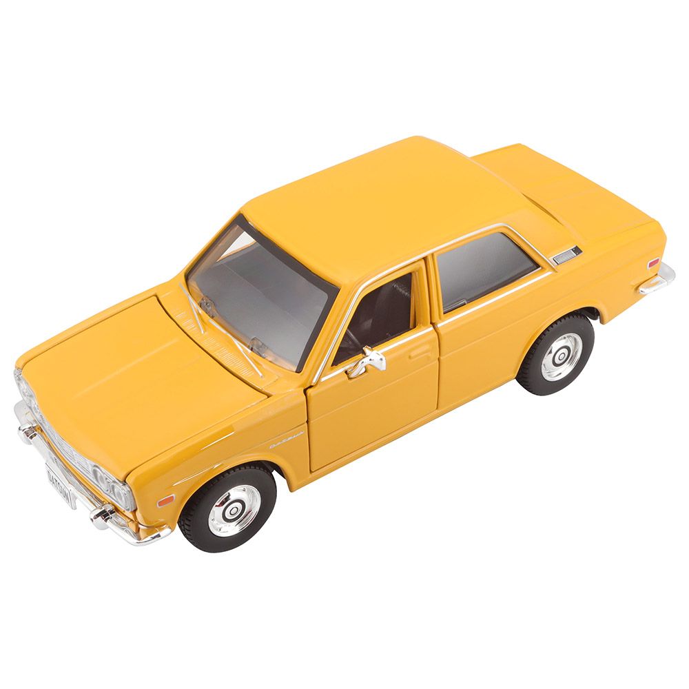 Maisto - 1:24 Scale 1971 Datsun 510 Car - Yellow