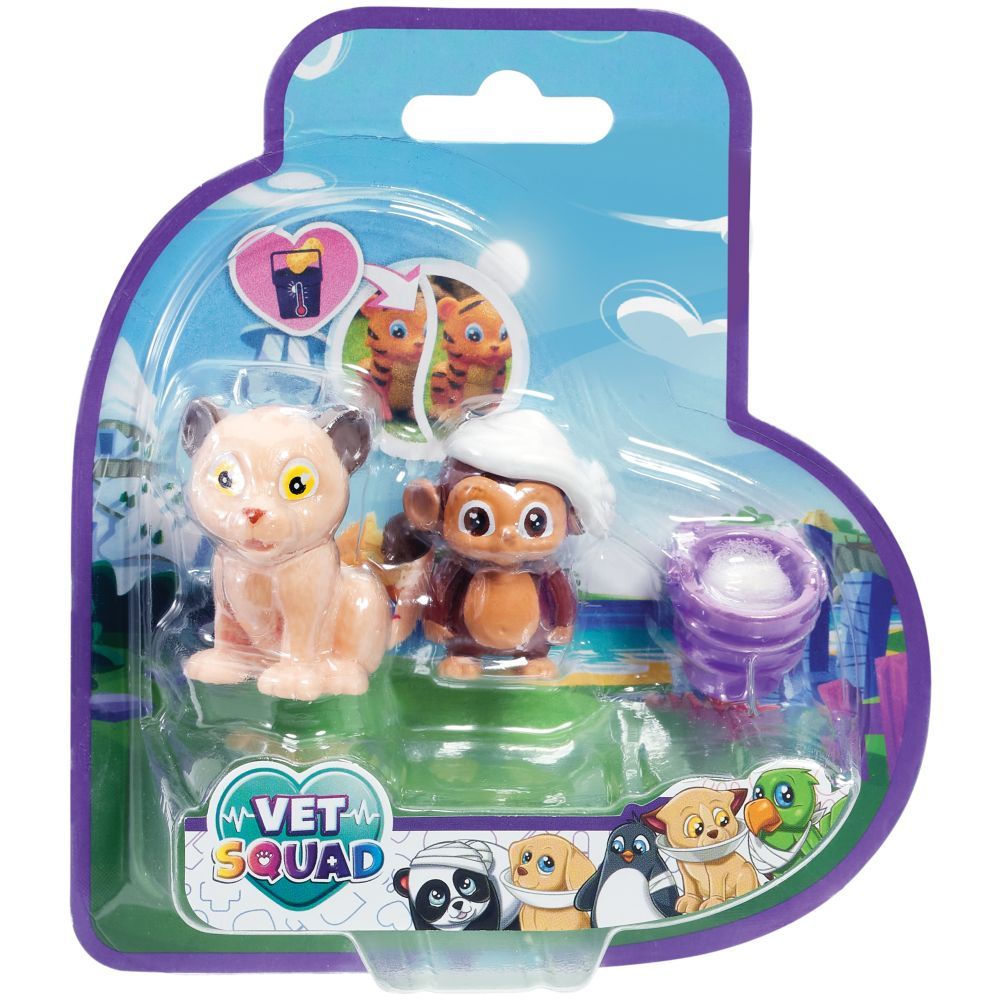 Vet Squad - Animals - Pack of 3 - Baby Lion & Baby Monkey