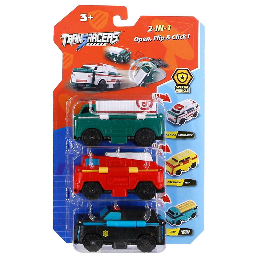 Transracers - Blister Card Pack of Special Vehicle - 3pcs