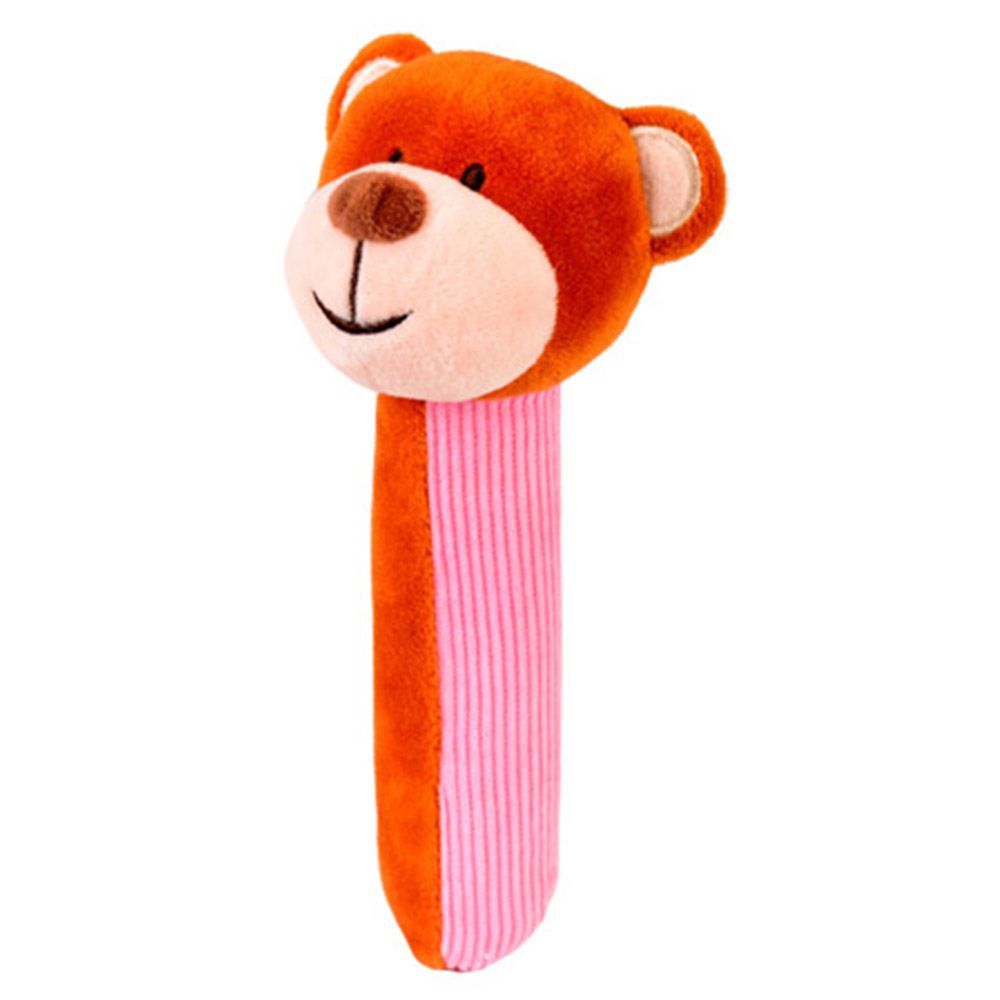 Fiesta Crafts - Squeakaboo Bear - Orange & Pink