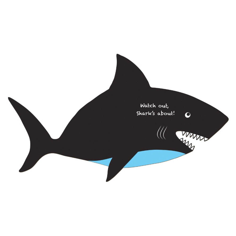 Fiesta Crafts - Wall Hanging Shark Chalkboard - Black & Blue