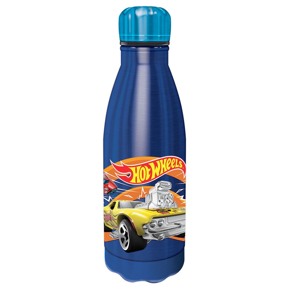 Hot Wheels Stainless Water Bottle 600ml - Blue