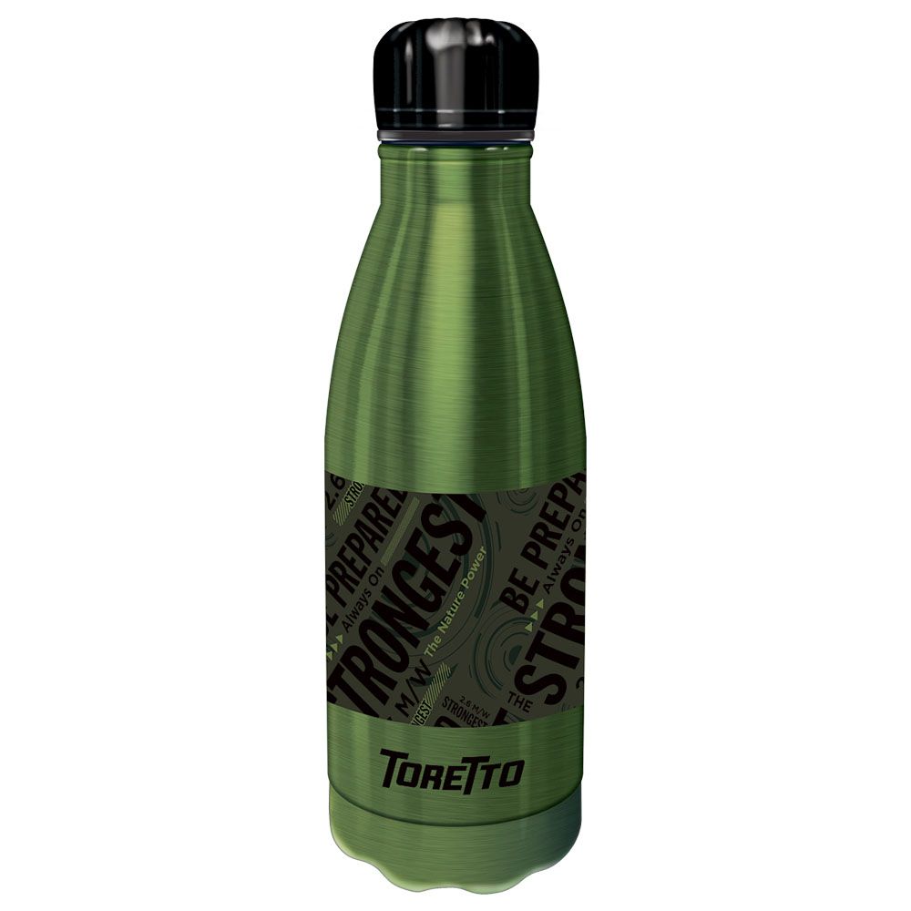 Toretto - Printed Stainless Water Bottle 540ml - Green