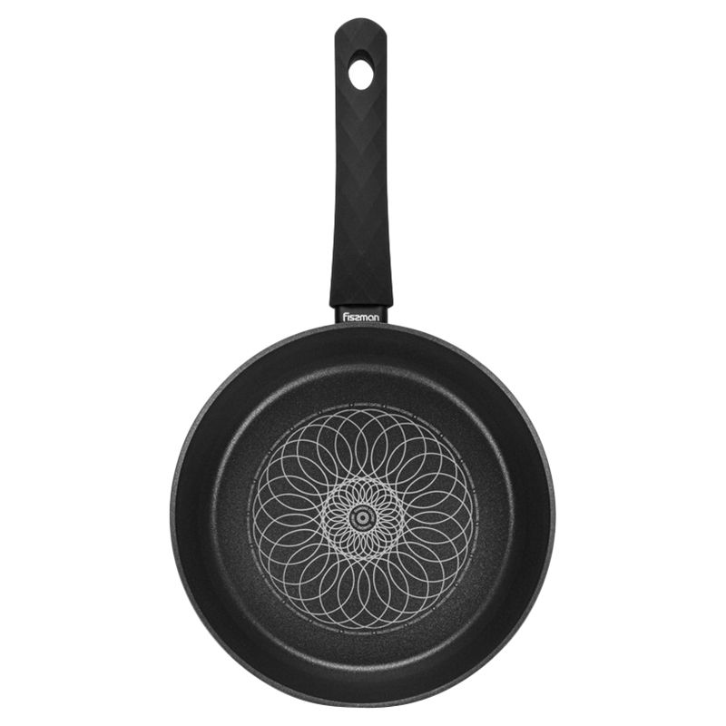 Fissman - Deep Frying Pan Monique Series - 24cm - Black/White