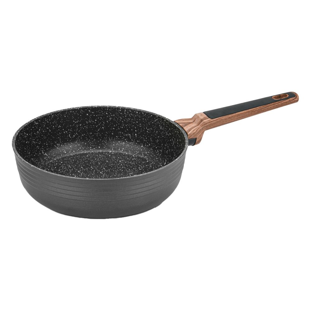 Fissman - Deep Frying Pan Aluminium - Black/Brown