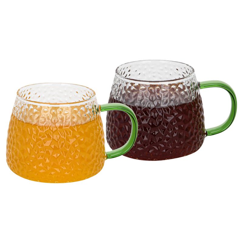 Fissman - Heat Resistant Glass Mugs - 2pcs - 420ml - Clear