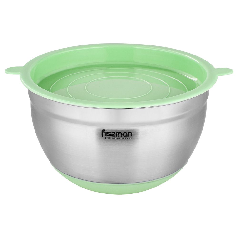 Fissman - Mixing Bowl w/ Silicone Bottom - 20x12cm - 3 L - Green