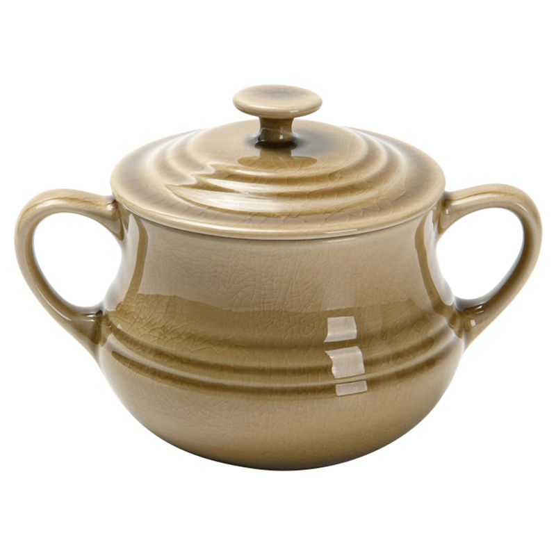 Fissman - Ceramic Sugar Bowl Crackle - Beige