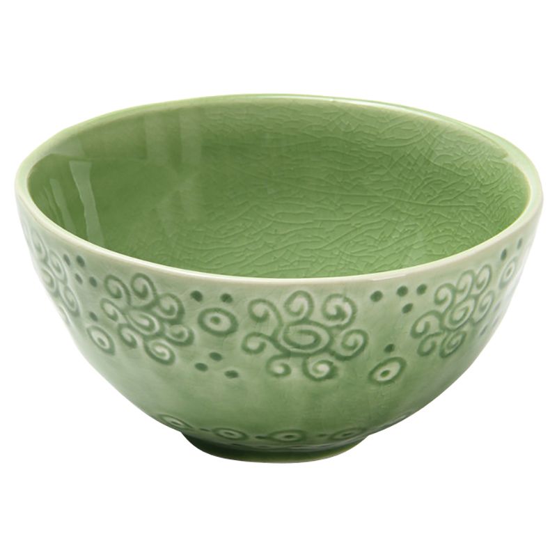 Fissman - Ceramic Bowl Crackle - 14x7x14cm - Green