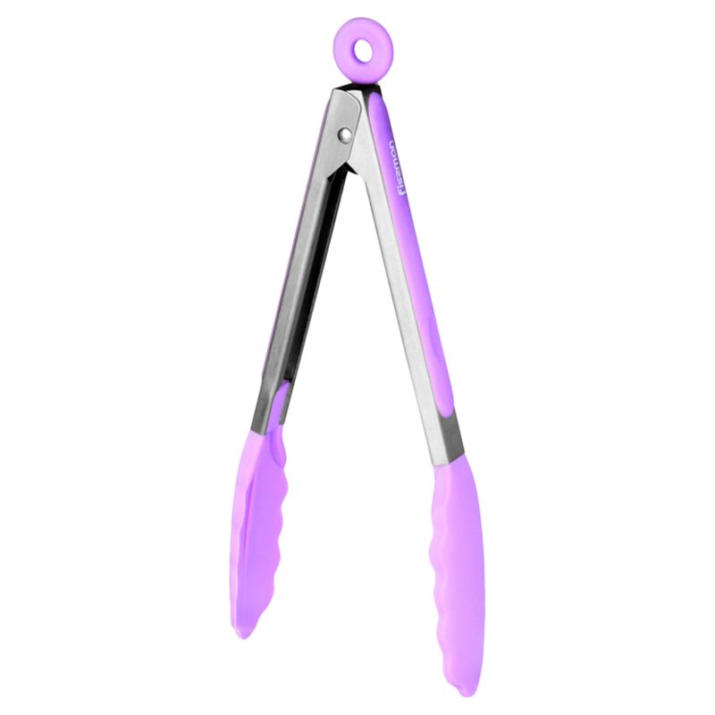 Fissman - Kitchen Tongs w/ Handle - 23cm - Purple/Grey