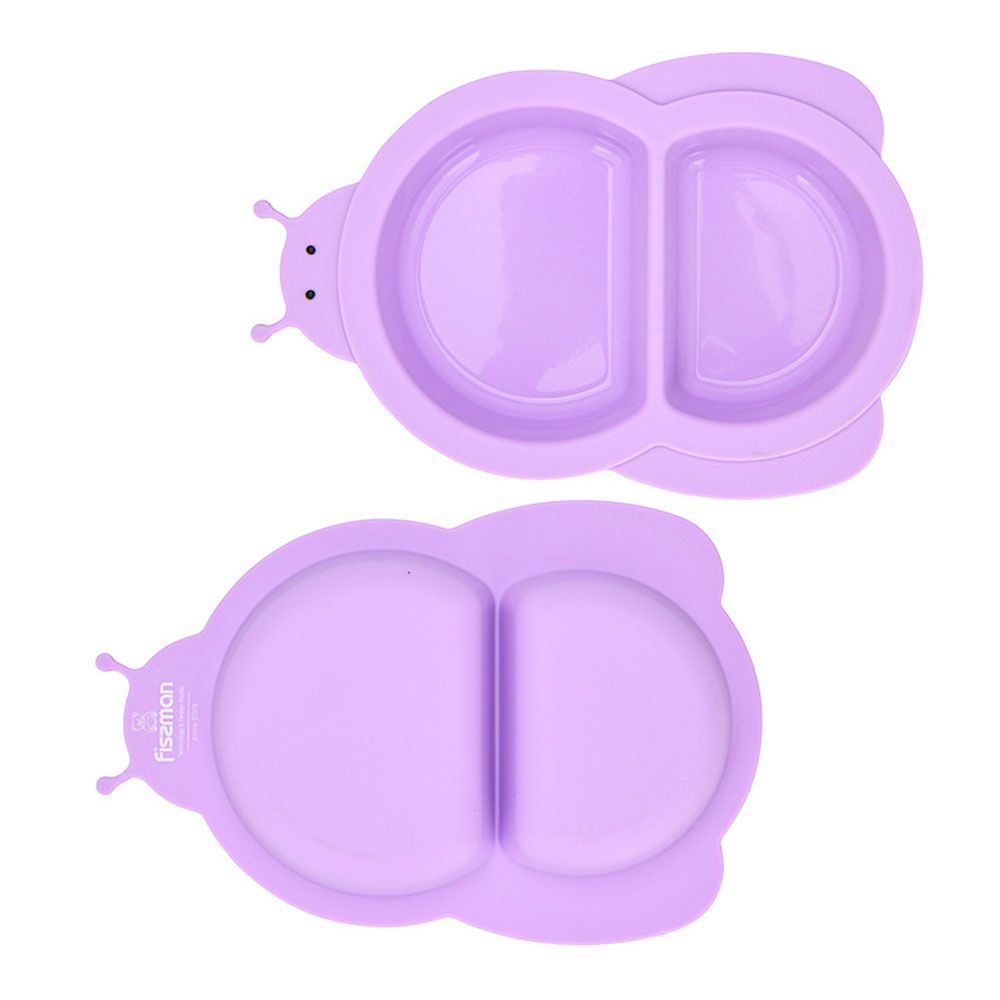 Fissman - Kids Silicone Divided Bowl - 340Ml - Purple