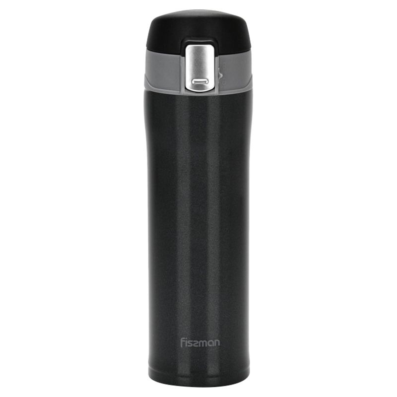 Fissman - Double Wall Vacuum Travel Mug Stainless Steel - Black