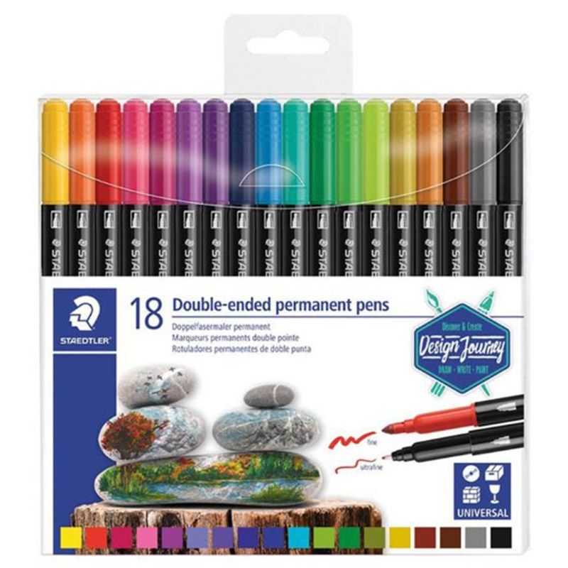 Staedtler - Double Ended Permanent Pens - Pack of 18