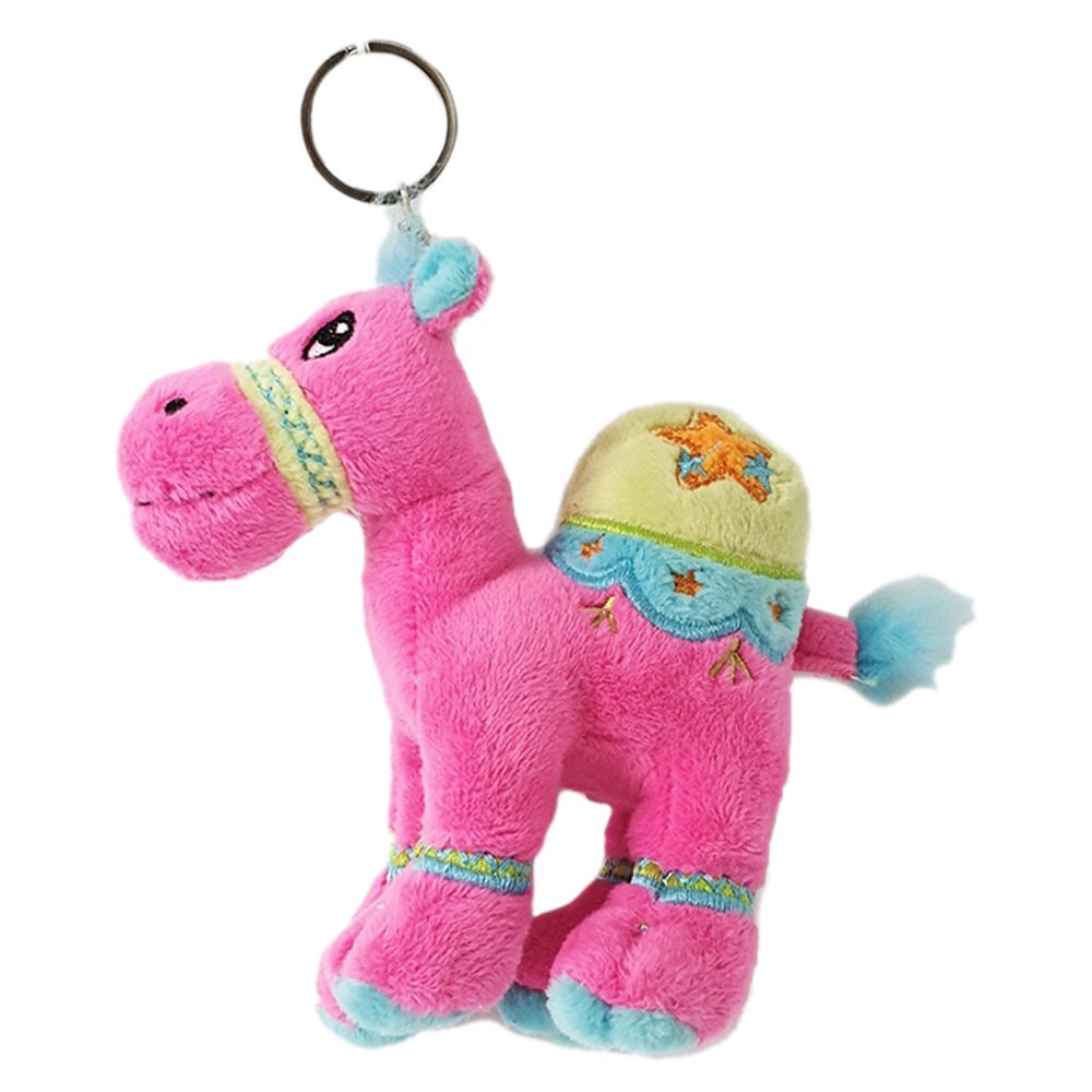 Fay Lawson - Camel Plush Toy With Keychain 12cm - Dark Pink