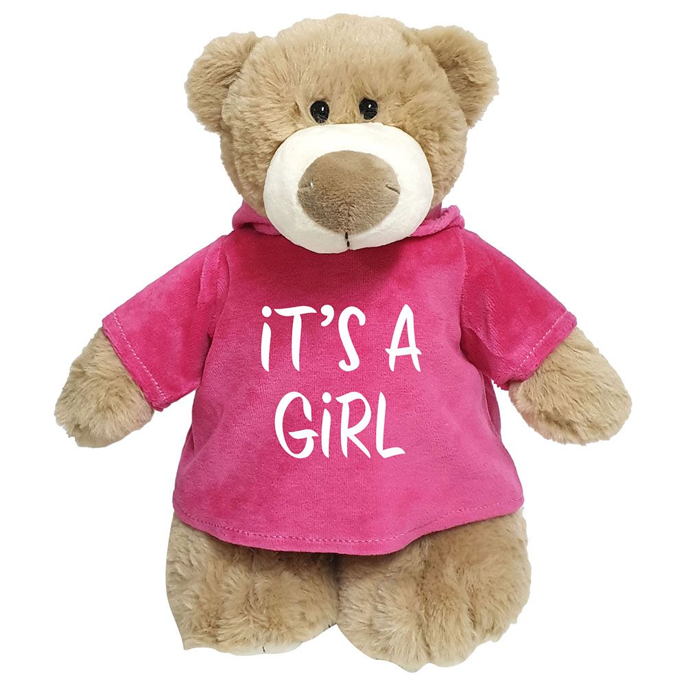 Fay Lawson - Mascot Bear W/ Blue Velour Hoodie It's A Girl 28cm