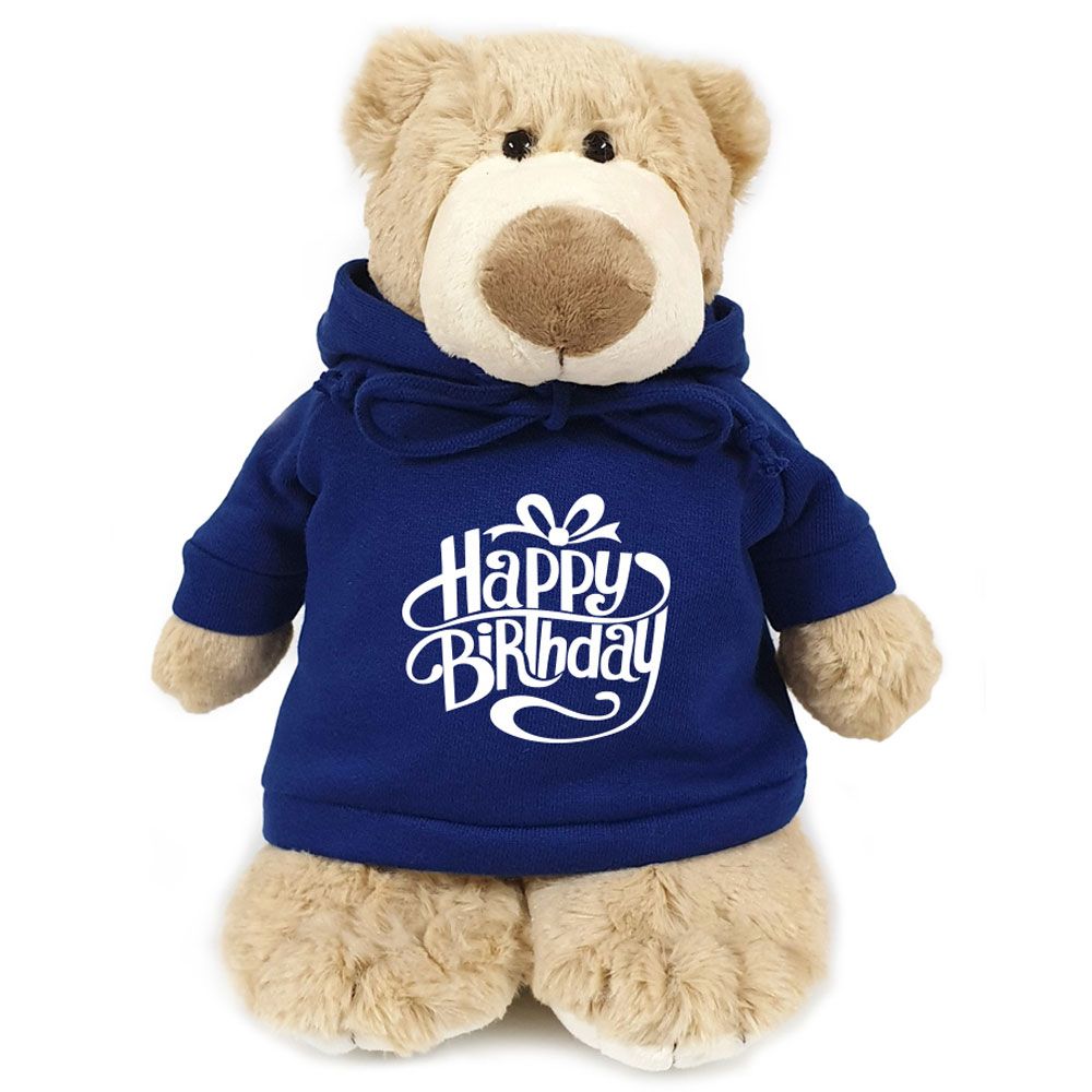 Fay Lawson - Mascot Bear With Birthday Hoodie 28cm - Blue