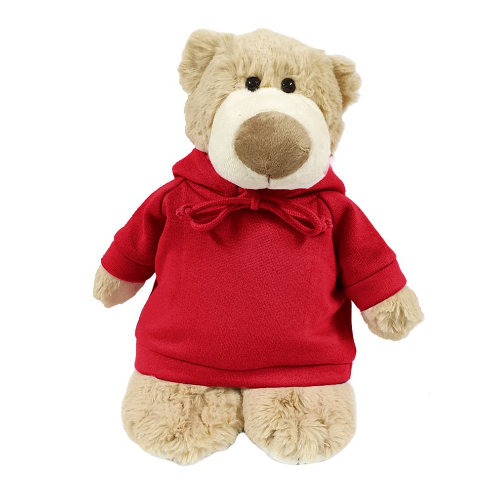 Fay Lawson - Super Soft Fluffy Mascot Bear With Trendy Red Hoodie